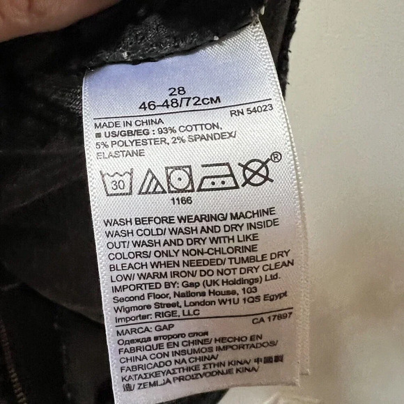 GAP Women’s Black True Skinny Super High Rise Crop Jeans Sz 28 Denim Pants - Picture 2 of 9